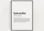 HAIRSTYLIST DEFINITION PRINT