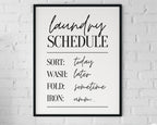 Funny Laundry Room Print, Wall Art Print, Laundry Room Sign, Laundry Schedule, Bathroom Prints, Laundry Room Decor, Utility Room Wall Decor