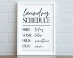 Funny Laundry Room Print, Wall Art Print, Laundry Room Sign, Laundry Schedule, Bathroom Prints, Laundry Room Decor, Utility Room Wall Decor
