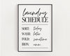 Funny Laundry Room Print, Wall Art Print, Laundry Room Sign, Laundry Schedule, Bathroom Prints, Laundry Room Decor, Utility Room Wall Decor