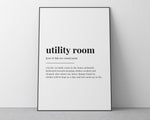 UTILITY ROOM DEFINITION PRINT