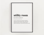 UTILITY ROOM DEFINITION PRINT