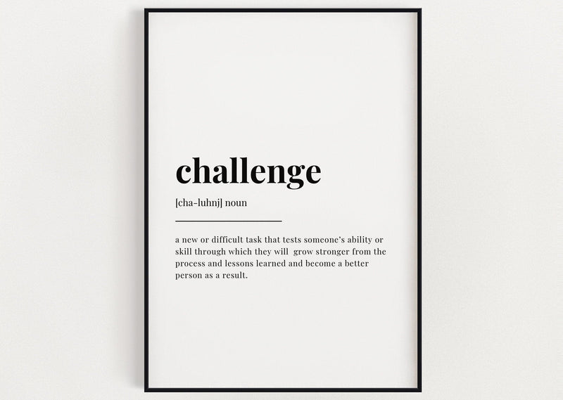 CHALLENGE DEFINITION PRINT