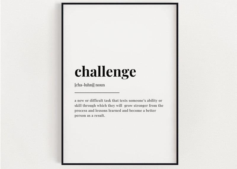 CHALLENGE DEFINITION PRINT – Happy You Prints