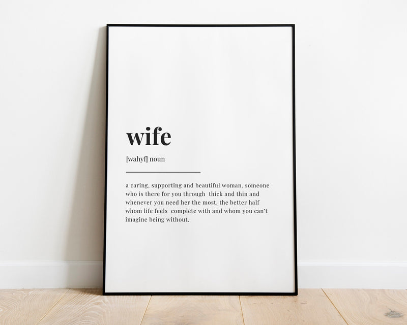 WIFE DEFINITION PRINT