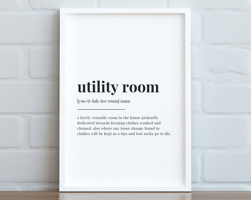 UTILITY ROOM DEFINITION PRINT