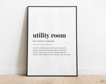 UTILITY ROOM DEFINITION PRINT