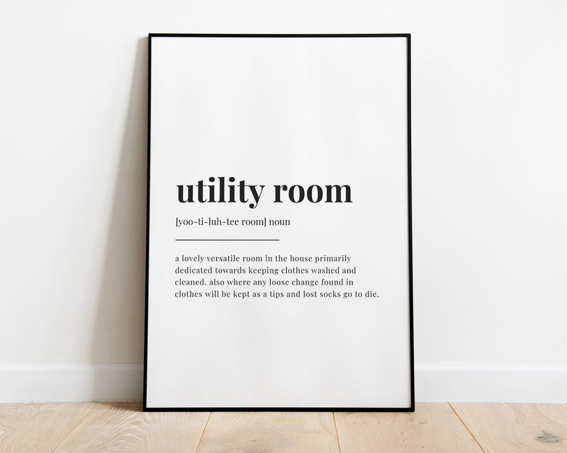 UTILITY ROOM DEFINITION PRINT