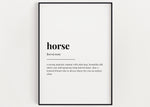 HORSE DEFINITION PRINT | Wall Art Print