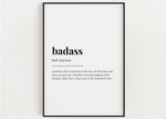 BADASS DEFINITION PRINT | Wall Art Print