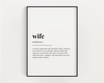 WIFE DEFINITION PRINT