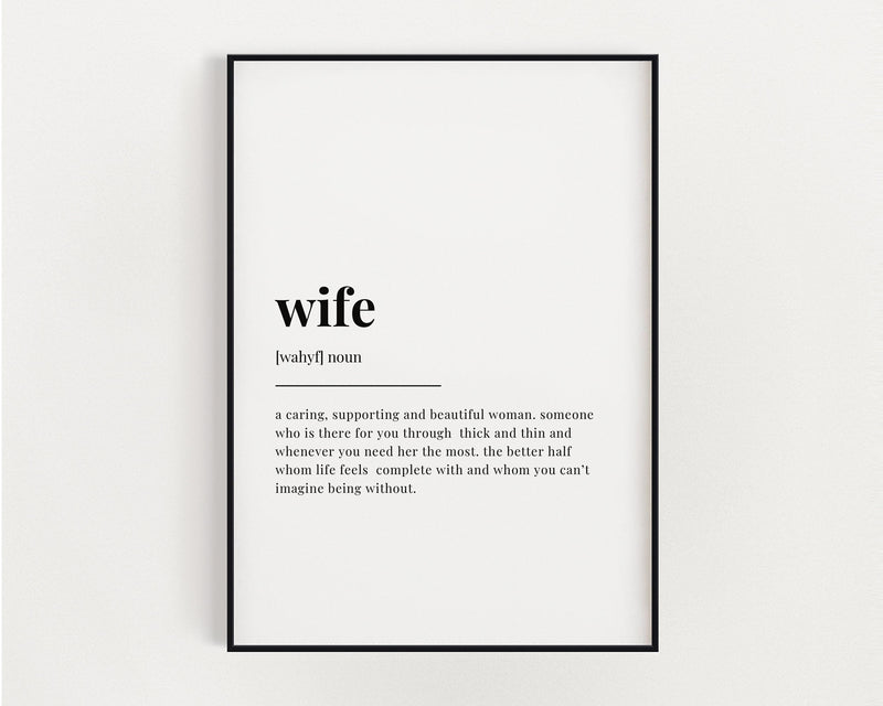 WIFE DEFINITION PRINT