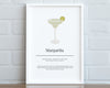 MARGARITA COCKTAIL PRINT | Kitchen Wall Art | Cocktail Recipe Print | Cocktails | Kitchen Print | Cocktail Art | Kitchen Poster