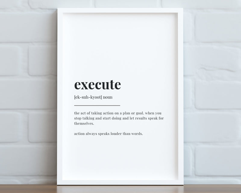 EXECUTE DEFINITION PRINT