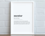 MENTOR DEFINITION PRINT