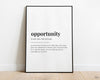 OPPORTUNITY DEFINITION PRINT