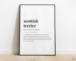 SCOTTISH TERRIER DEFINITION PRINT