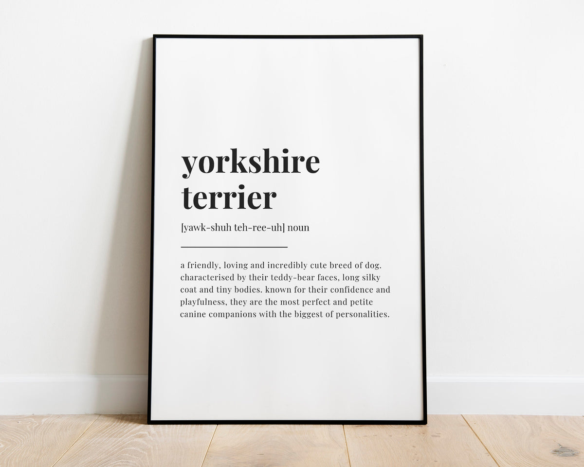 YORKSHIRE TERRIER DEFINITION PRINT