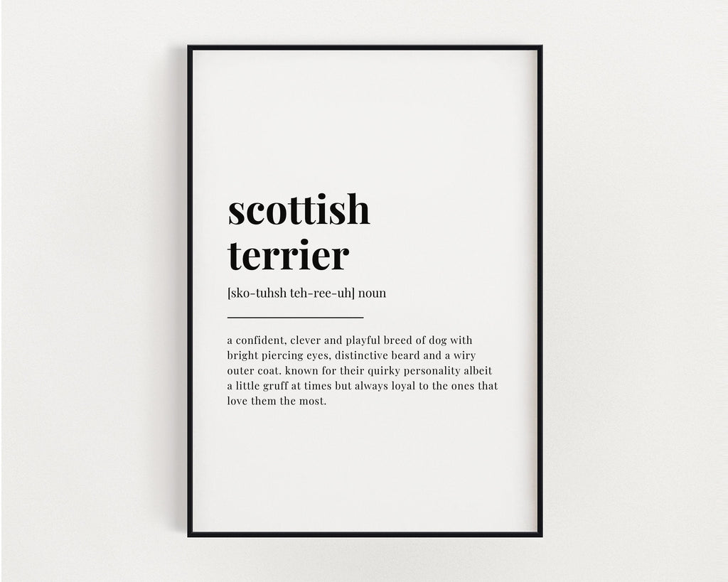 SCOTTISH TERRIER DEFINITION PRINT