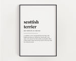 SCOTTISH TERRIER DEFINITION PRINT