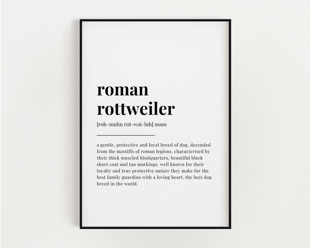 ROMAN ROTTWEILER DEFINITION PRINT