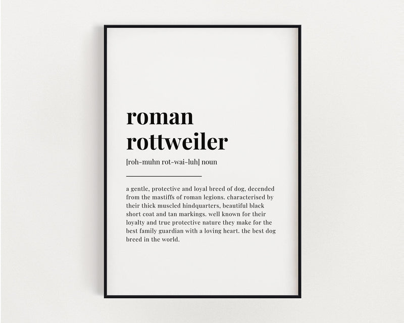 ROMAN ROTTWEILER DEFINITION PRINT