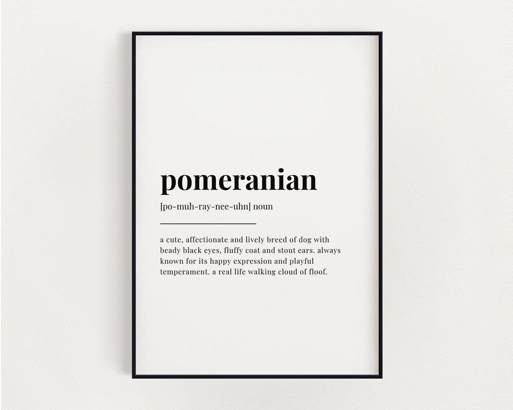 POMERANIAN DEFINITION PRINT
