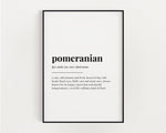 POMERANIAN DEFINITION PRINT