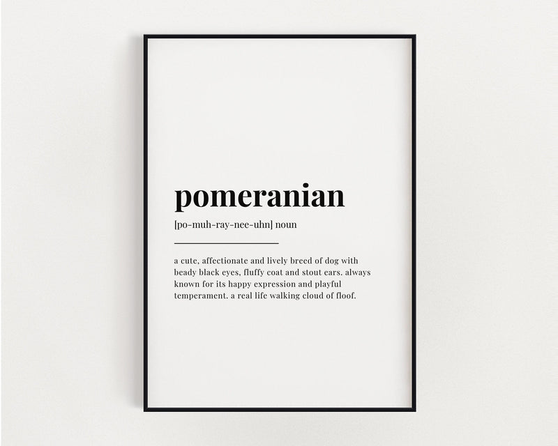 POMERANIAN DEFINITION PRINT