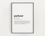 PARKOUR DEFINITION PRINT