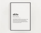 AKITA DEFINITION PRINT