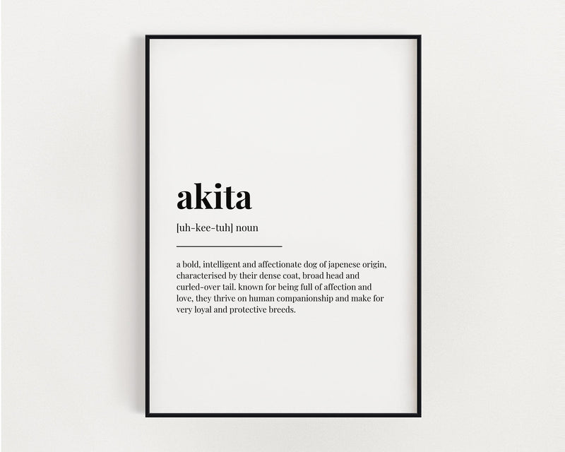 AKITA DEFINITION PRINT