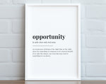 OPPORTUNITY DEFINITION PRINT