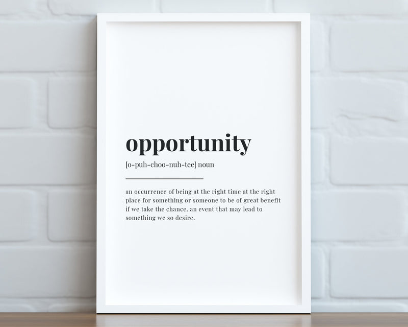 OPPORTUNITY DEFINITION PRINT