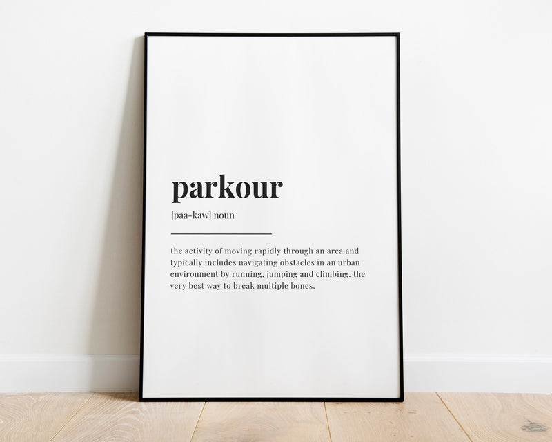 PARKOUR DEFINITION PRINT