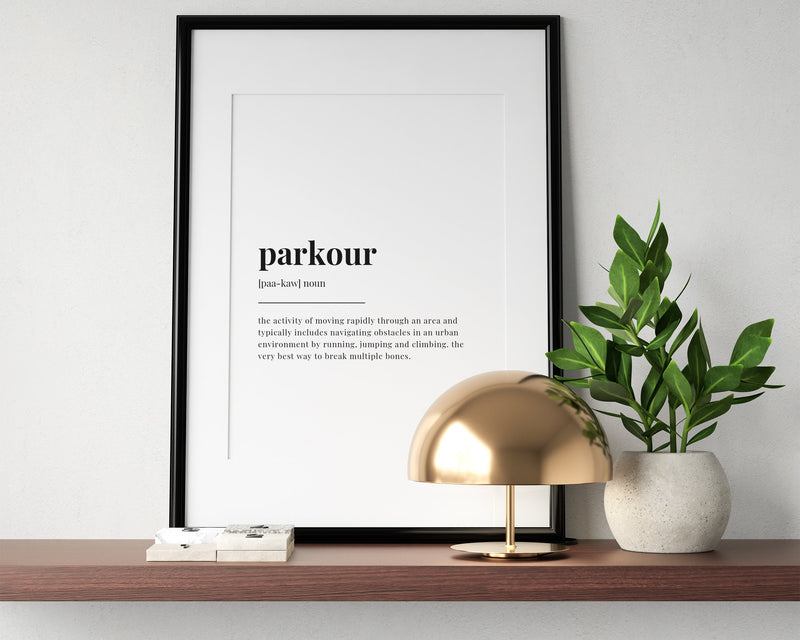 PARKOUR DEFINITION PRINT