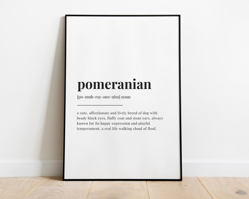 POMERANIAN DEFINITION PRINT