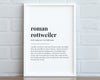 ROMAN ROTTWEILER DEFINITION PRINT