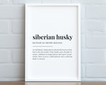 SIBERIAN HUSKY DEFINITION PRINT