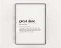 GREAT DANE DEFINITION PRINT