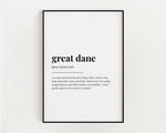 GREAT DANE DEFINITION PRINT