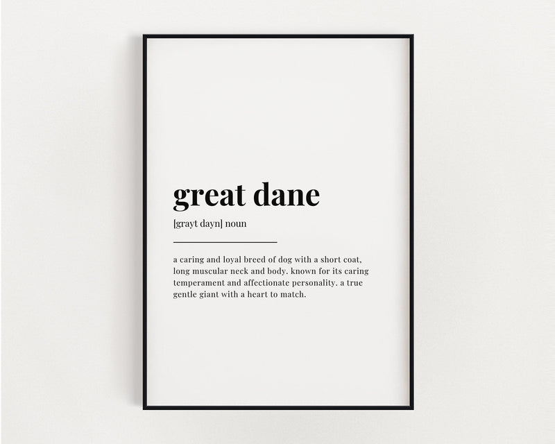 GREAT DANE DEFINITION PRINT