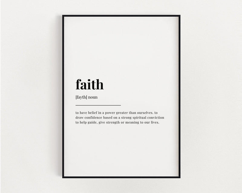 FAITH DEFINITION PRINT