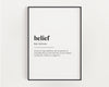 BELIEF DEFINITION PRINT