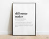 DIFFERENCE MAKER DEFINITION PRINT