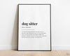 DOG SITTER DEFINITION PRINT