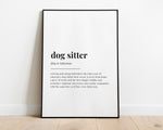 DOG SITTER DEFINITION PRINT