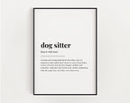 DOG SITTER DEFINITION PRINT