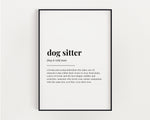 DOG SITTER DEFINITION PRINT