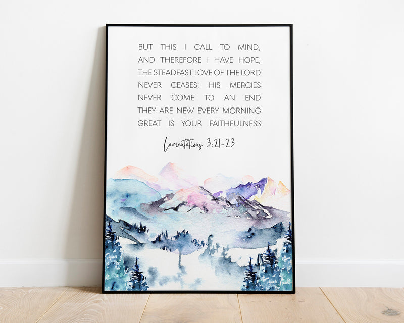 LAMENTATIONS 3:21-23 | Scripture Wall Art